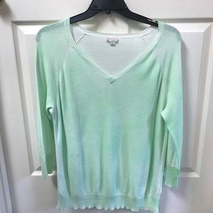 GAP XL mint green light V neck sweater LIKE NEW